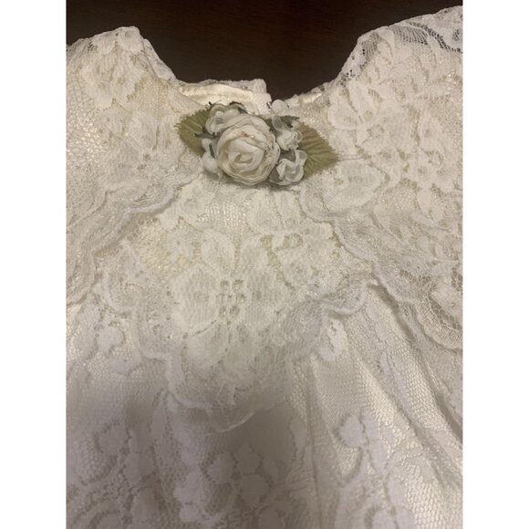 Jessica McClintock Girls Sain Lace First Communion Dress Size 18M - Picture 5 of 7